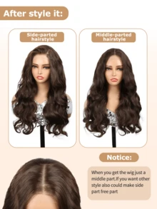 Synthetic Heat Resistant 13x6 Long Body Wavy Hair Pre-Plucked Hairline Synthetic HD Lace Front Wigs 24 Inch Black Brown Hot Pink Burgundy Blue Sliver Grey Synthetic Hair Per Plucked Natural Hairline Daily Used High Quality For Girl Women Cosplay Natural Looking Good Quality Synthetic Soft Wig Christmas New Year Carnival Music Festival Use - Multicolor - View 7