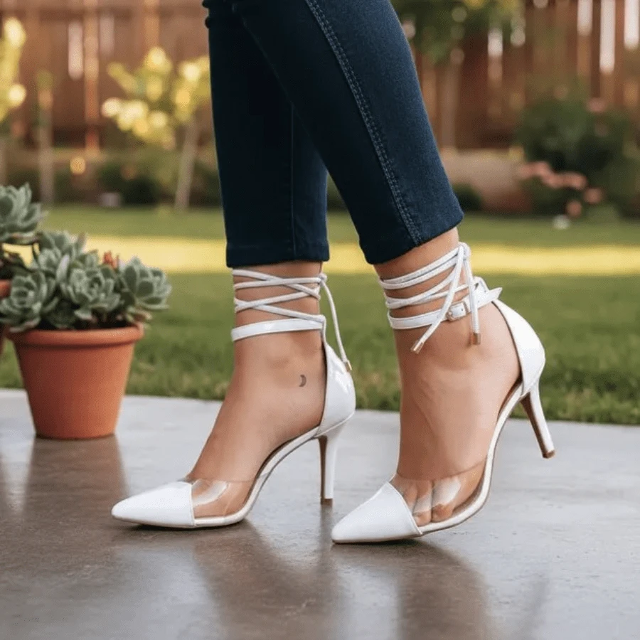 Women Heeled Sandals - 白色 - 查看 1