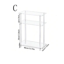 Acrylic Narrow Edge Table Suitable For Small Spaces, Slim Nightstand/Bedroom Side Table Applicable For Kitchen, Living Room, Bedroom, Suitable For All Seasons