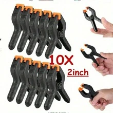 10pcs 2-Inch Durable Spring Clamps, Suitable For Woodworking, Home Workshop And DIY Projects - Black - View 7