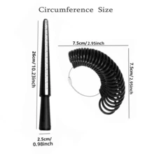 1 Set Professional Jewelry Tools, Ring Sizer Finger Gauge, Ring Size Measuring Tool, DIY Jewelry Making Tool Kit, Reusable Plastic Ring Mandrel