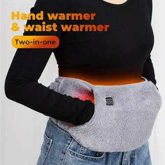 Usb-Powered Heating Belt, Equipped With Warm Gloves And Hand Warmers, Graphene Technology For Rapid Heating, 3 Temperature Modes - Crystal Velvet Fabric, Suitable For Both Men And Women For Warm Support