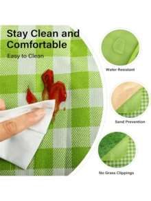 Extra Large Outdoor Picnic & Camping Blanket (Green, 200 X 300cm) - Lightweight, Foldable & Easy To Carry For Travel, Beach, Park & Hiking - Green - View 7
