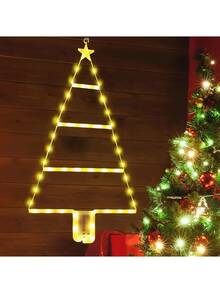 1pc 2.4ft Christmas Tree Lights/Ladder Lights/Christmas Decorative Lights/LED Christmas Ladder Lights With 8 Modes And Timer, Battery Operated Christmas Lights/Christmas LED Ladder Tree Lights For Window, Wall, Home Garden, Outdoor And Indoor Decor - Multicolor - View 11