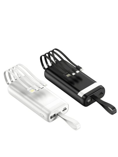 Power Bank Universal de 20.000mAh Carregador Portátil para Android e iOS, Inclui Lanterna Integrada