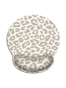 1pc Ergonomic Leopard Print Mouse Pad, 25*23cm, Suitable For Office And Home Computer Desk, Designed Without Wrist Rest, Light Color. Office Desk Accessory, Office Supplies, Desk Accessories, Mouse Pad, Desktop Mouse Pad - Multicolor - View 1