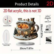 One Piece, Gingerbread House, Acrylic Countertop Display Rack, Holiday Christmas Decoration, Bohemian Style, Home Office Decoration, Perfect Gift, Multifunctional, No Text