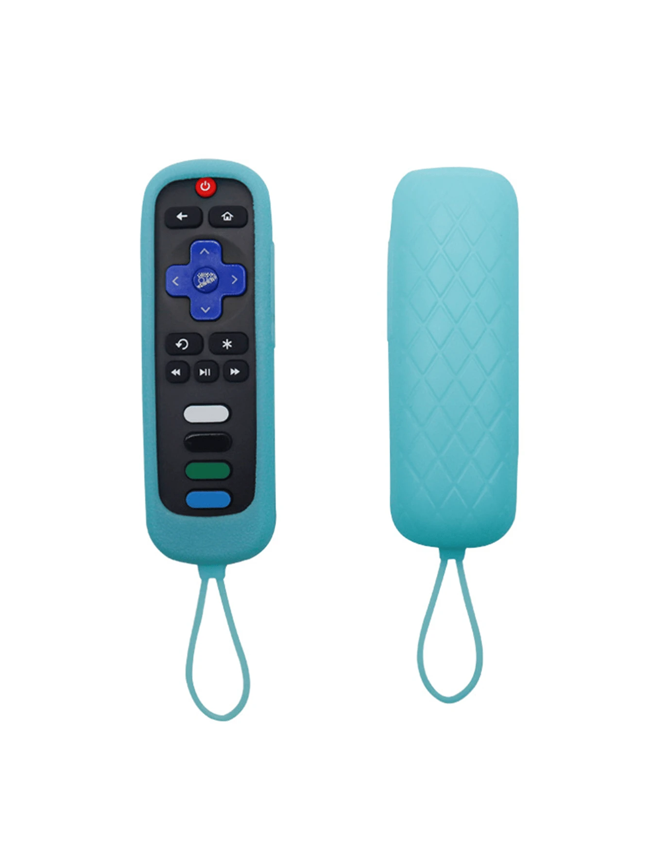 1Pc Silicone Luminous Remote Control Dust Cover Protective Case For Hisense Roku TV Remote Control, Multi-Color, Back To School Supplies - 藍色 - 查看 1
