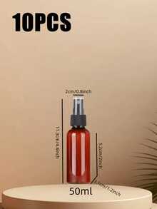 10 包琥珀色 100ml 喷雾瓶，带细雾喷嘴 - 不含 BPA 和甲醛的塑料，适用于精油、香水、酒精和敏感液体，防紫外线，小型琥珀色喷雾瓶，细雾迷你喷雾瓶，小型可再填充液体容器发胶瓶，细雾喷雾瓶，圣诞节，圣诞礼物，房间配件，趣味礼物，旅行必需品，浴室配件 - 彩色 - 查看 16