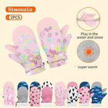 2 Cặp Găng Tay Hoạt Hình Cho Bé, 0-1 Tuổi S, 1-3 Tuổi M, 3-6 Tuổi L, Găng Tay Chơi Ngoài Trời Chống Thấm Nước Ấm Áp Chống Gió Tuyết Cho Bé Trai Và Bé Gái - nhiều màu - Xem 2