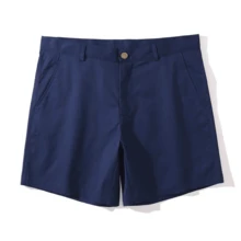 GS SNOWING Men's Chino Shorts 6 Inch Slim Fit Shorts Cotton Stretch Casual Shorts Summer Flat Front Shorts - 藏青色 - 查看 5