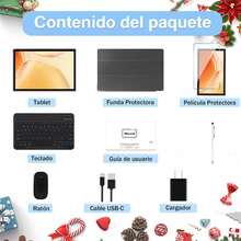 BOSSNEY Tableta, pantalla FHD de 10,1 pulgadas, Android 13,12 GB de RAM, 512 GB de ROM, batería de 6000 mAh, cámaras de 13 MP + 5 MP, WiFi 5G / 2.4 G, viene con teclado, mouse, lápiz óptico y funda protectora. - Negro - Ver 13