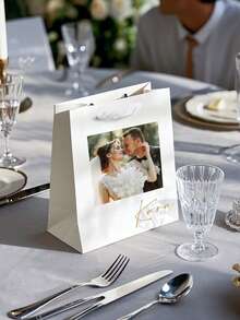 Personalisierte Foto-Text Geschenktüte, für Brautjungfern, Trauzeugen, Junggesellinnenabschied, Bridal-Shower, Brautjungfernparty, für Hochzeiten, für Einweihungsparty