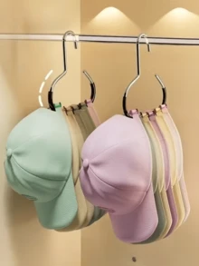 Multifunctional Hat Holder Rack, Storage Hooks For Dorm Wardrobe, Caps, Ties, Belts, Scarves, Portable Travel Hanger For Home, Campus, Hotel - Multicolor - View 6
