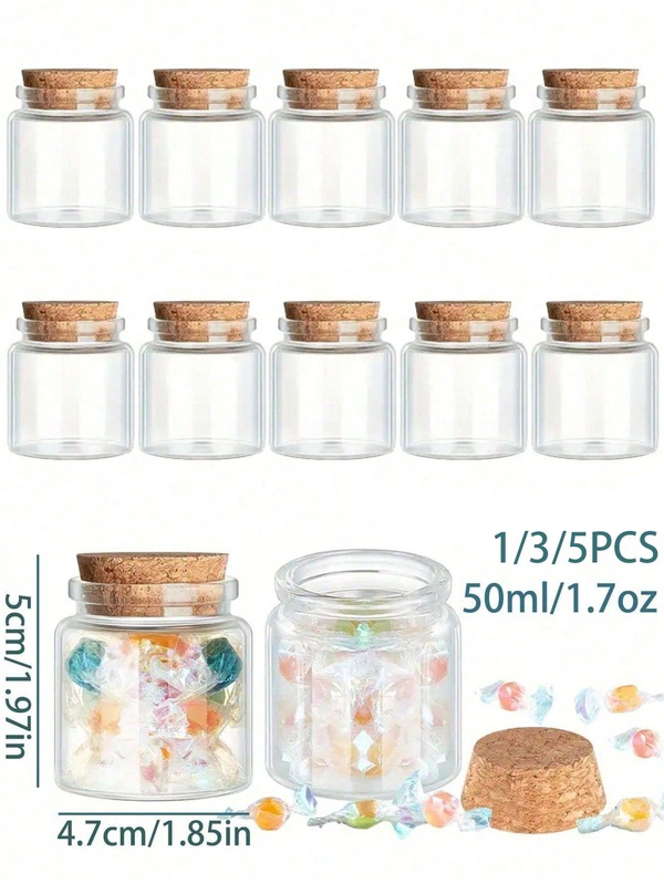 Botella de tubo de corcho de 47 mm con montura de bayoneta, botella de vidrio, botella a la deriva, botella de tubo de ensayo, botella de madera de agar, botella de té de flor de cordyceps, botella de deseo de estrella