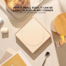 USB Desktop Heated Coaster, 55°C Constant Temperature Coaster, Coffee Cup Warmer, Silent Heating, Fits All Cup Types, Suitable For Glass, Ceramic, Plastic Cups, Cans, Stainless Steel Cups, Boxed Milk, Home And Office Use