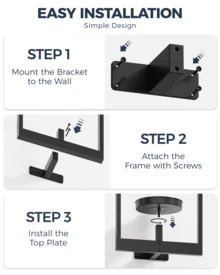 Hanging Planters For Indoor Plants Wall Decor Living Room Plant Stand Indoor Wall Planters Plant Hanger Window Plant Shelves 3 Pack For Outdoor Entryway - 黑色 - 查看 3