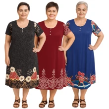 Women's Printed Dress Ladies Evangelical Loose. - Assorted - View 3