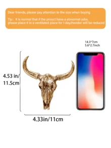 1 peça de pingente decorativo de parede em formato de crânio de animal da cultura viking nórdica, escultura de animal em resina com detalhes em folha de ouro/prata, peça de destaque para estante, bar em casa, restaurante, decoração de parede exclusiva para festas, decoração de casa, decoração de quarto, presente de arte de parede, aniversário, formatura.