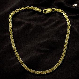 Pulsera Tejido Birsmark en Oro 10k. Terminado Brillante