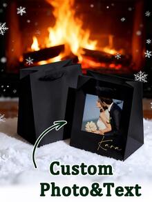 Personalisierte Foto-Text Geschenktüte, für Brautjungfern, Trauzeugen, Junggesellinnenabschied, Bridal-Shower, Brautjungfernparty, für Hochzeiten, für Einweihungsparty