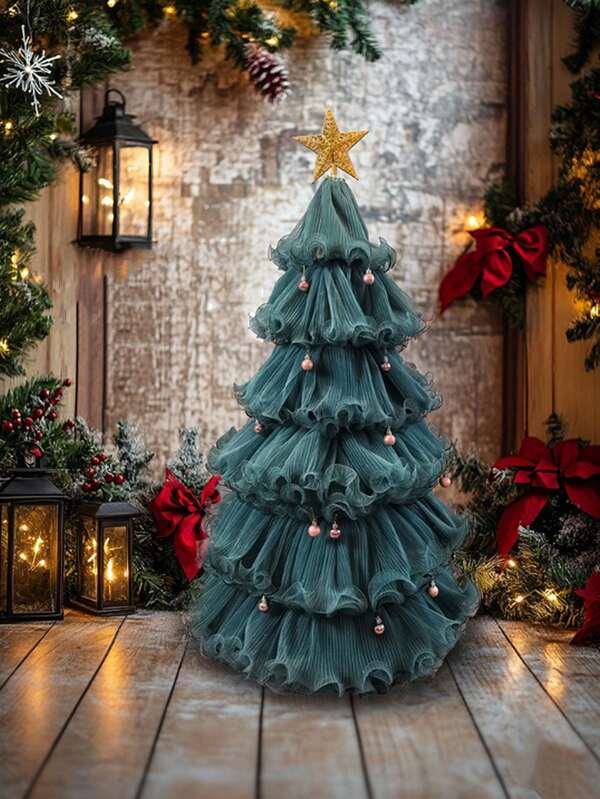 1/3/5m Tessuto decorativo natalizio: Onda ondulata a fiori bianchi, neri e rosa su sfondo azzurro, tessuto ondulato a doppia faccia, adatto per decorazioni dell'albero di Natale, feste di Natale, San Valentino, matrimoni, bouquet per feste, confezioni regalo, decorazioni per la casa, accessori di abbigliamento fatti a mano, Capodanno, feste di compleanno e altre attività di celebrazione, decorazioni natalizie per la stanza