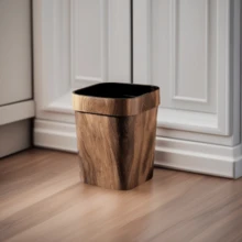 16L 现代简约方形垃圾桶，带压制纹理 - 适用于浴室/厨房/客厅的多功能家用垃圾桶 - 彩色 - 查看 2