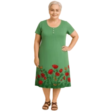 Women's Printed Dress Ladies Evangelical Loose. - Assorted - View 1
