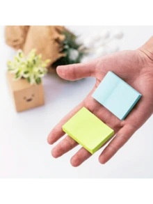 300Pcs Colorful Fluorescent Wood Sticky Notes - Perfect For Highlighting Class Key Points, Office Reminders & Word Learning - Multicolor - View 6