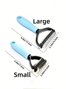 1PC Stainless Steel Pet Hair Remover | Double-Sided Self-Cleaning Comb For Long/Short Haired Cats Dogs - & Shedding Control - Multicolor - View 13