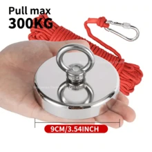 Heavy-Duty Magnet Fishing Magnet Hooks Kit ,Pull Max 80-300KG,With 1000cm Rope Buckle. Stainless Steel Ring,Ideal Choice For River Metal Retrieval And Magnetic Fishing Holiday Gift,Industrial Durable Magnet,Underwater Treasure Hunting Magnet Set