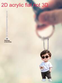 2D Flat, Super Cool 3.14 Inch Acrylic Pendant Charm, Suitable For Car Keys, Backpacks And Home Decor | Perfect Small Gift