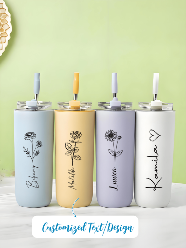Personalized Vacation Tumbler Custom Insulated Name Tumbler Birth Flower Laser Engraved Stainless Steel Tumbler Bridesmaids Proposal Gift Bachelorette Party Personalized Tumbler Gifts For Girls Tumbler With Straw Bachelorette Tumbler Wedding Party Gifts Bridesmaid Proposal Bridesmaid Gifts Engraved Tumbler Vacation Tumbler Christmas Gift Initial Tumbler Birthday Gifts