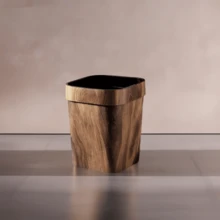 16L 现代简约方形垃圾桶，带压制纹理 - 适用于浴室/厨房/客厅的多功能家用垃圾桶 - 彩色 - 查看 6