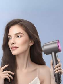 Ionic Hair Dryer Fast Drying Hot/Cold Air With 5 Nozzles 110V - 玫瑰 - 查看 7