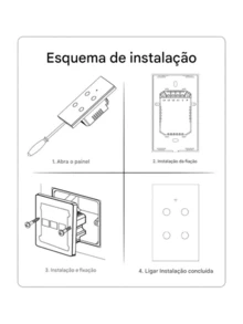 Tuya Wi-Fi Smart Switch With 2 Touch Buttons. Controlled By Phone, Alexa, Or G Home. - 白色 - 查看 3