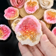 Unique Agate Crystals - Natural Pink, Purple And White Gemstones, Suitable For Jewelry Making, Home Decor And Spiritual Growth - Pink - View 5