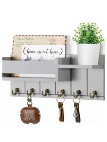 1 pieza Soporte personalizado para almacenamiento de llaves, perchero de abrigos y sombreros para el hogar, estantería de almacenamiento para la sala de estar, perchero de pared para la entrada