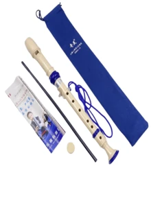 1 件可调节 6 孔德式中音竖笛，初学者成人单簧管，木管乐器，包含清洁工具、拇指托、便携包。万圣节圣诞节乐器小礼物。 - 彩色 - 查看 10