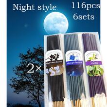 4-Pack Incense Sticks Variety Set, Morning/Noon/Evening/Night 4 Blended Styles, Multiple Scents: Sandalwood, Eucalyptus, Citronella, Rose, Cherry Blossom, Perfume, Lavender, Sage, Mint, Suitable For Home, Office, Yoga, Meditation, After Meals, Reading, Music Classes - Multicolor - View 14