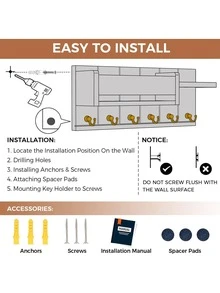 1 pieza Soporte personalizado para almacenamiento de llaves, perchero de abrigos y sombreros para el hogar, estantería de almacenamiento para la sala de estar, perchero de pared para la entrada