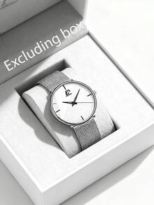 1 buah Jam Tangan Kulit Minimalis Pria, Jam Tangan Quartz Bergaya - Satu-Ukuran - View 3