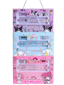 Sanrio Stationery Gift Set For Boys And Girls, Kuromi School Supplies For Elementary Students - Pencils, Erasers, Pencil Sharpener, (The Gift Box Design And Color May Vary Due To Different Production Batches)