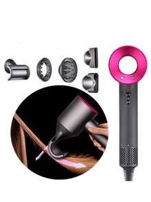 Ionic Hair Dryer Fast Drying Hot/Cold Air With 5 Nozzles 110V - 銀色 - 查看 10