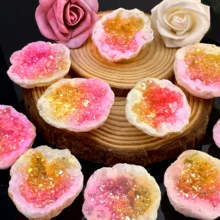 Unique Agate Crystals - Natural Pink, Purple And White Gemstones, Suitable For Jewelry Making, Home Decor And Spiritual Growth - Pink - View 7