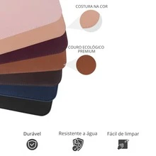 MousePad Grande 70x30 Desk Pad Couro Gamer Office - Rosê - Visão 3