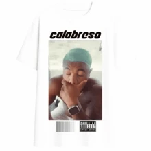 Davi Brito Calabreso Blond  Funny Meme T-Shirt Casual Unisex 100% Cotton Top - 白色 - 查看 2