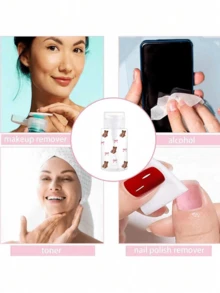 Bowknot Design Refillable Transparent PET Travel Bottle, Makeup Remover Dispenser Bottle With 3.38oz/6.76oz Portable Pump, Suitable For Nail Polish Remover, Toner And Makeup Remover, Dome Top Design, Hand Wash Only, Reusable, Makeup Remover Bottle - Multicolor - View 6