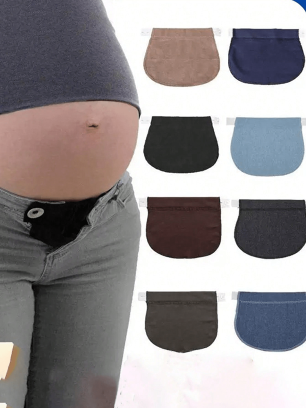 Extensor de pantalones de maternidad, extensión ajustable de la cintura, cinturón extensor de la cintura de los pantalones de maternidad, extensión de la cintura elástica, cinturón de soporte para el vientre de maternidad, cinturón para el vientre ajustable y transpirable, adecuado para verano, otoño, Halloween