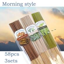 4-Pack Incense Sticks Variety Set, Morning/Noon/Evening/Night 4 Blended Styles, Multiple Scents: Sandalwood, Eucalyptus, Citronella, Rose, Cherry Blossom, Perfume, Lavender, Sage, Mint, Suitable For Home, Office, Yoga, Meditation, After Meals, Reading, Music Classes - Multicolor - View 3